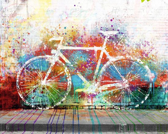 Fiets Steetart Graffiti - Poster 50 x 40 cm
