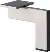 RVS / INOX design hoekprofiel meubelpoot 14 cm