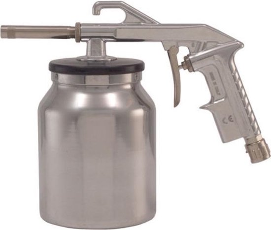 Zandstraalpistool met 1 liter onderbeker orion aansluiting voor o.a. straalgrit te verwerken