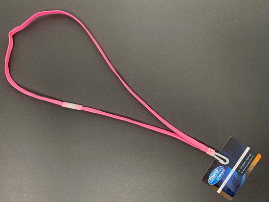 Foto: Keycord met plastic j clip roze