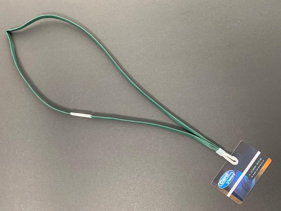 Foto: Keycord met plastic j clip groen
