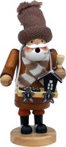 Rookmannetje als koekjesverkoper | Houten kerstdecoratie / wierookhouder | 18 cm hoog