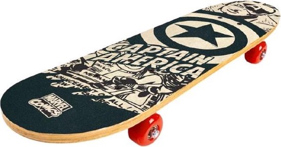 Skateboard Kinderen/Jongens/Meisjes - Marvel Captain America 61 x 15 x 10  cm - 24 inch | bol.com
