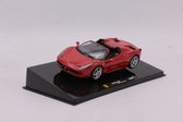 Hot Wheels Elite 1:43 Ferrari 458 Spider - Rood - Limited Edition 1/10,000