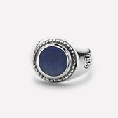 Rebel and Rose RR-RG011-S Ring Women Round Lapis Lazuli zilver-blauw Maat 51