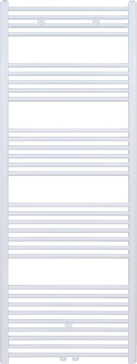 Rad-ion Handdoekradiator Middenaansluituing Met Aansluitset Voor Midden Uitgang Muur 1400x600 Wit