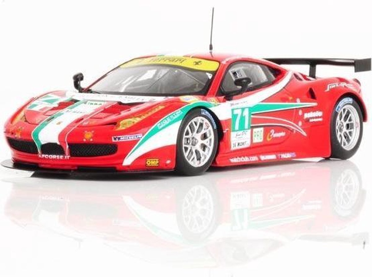 The 1:43 Diecast Modelcar of the Ferrari 458 Italia GTC , Luxury Racing #71 of the 24H LeMans 2012. The drivers are A. Bertolini / O. Beretta and M. Cioci. The manufacturer of the scalemodel is Fujimi.This model is only available online
