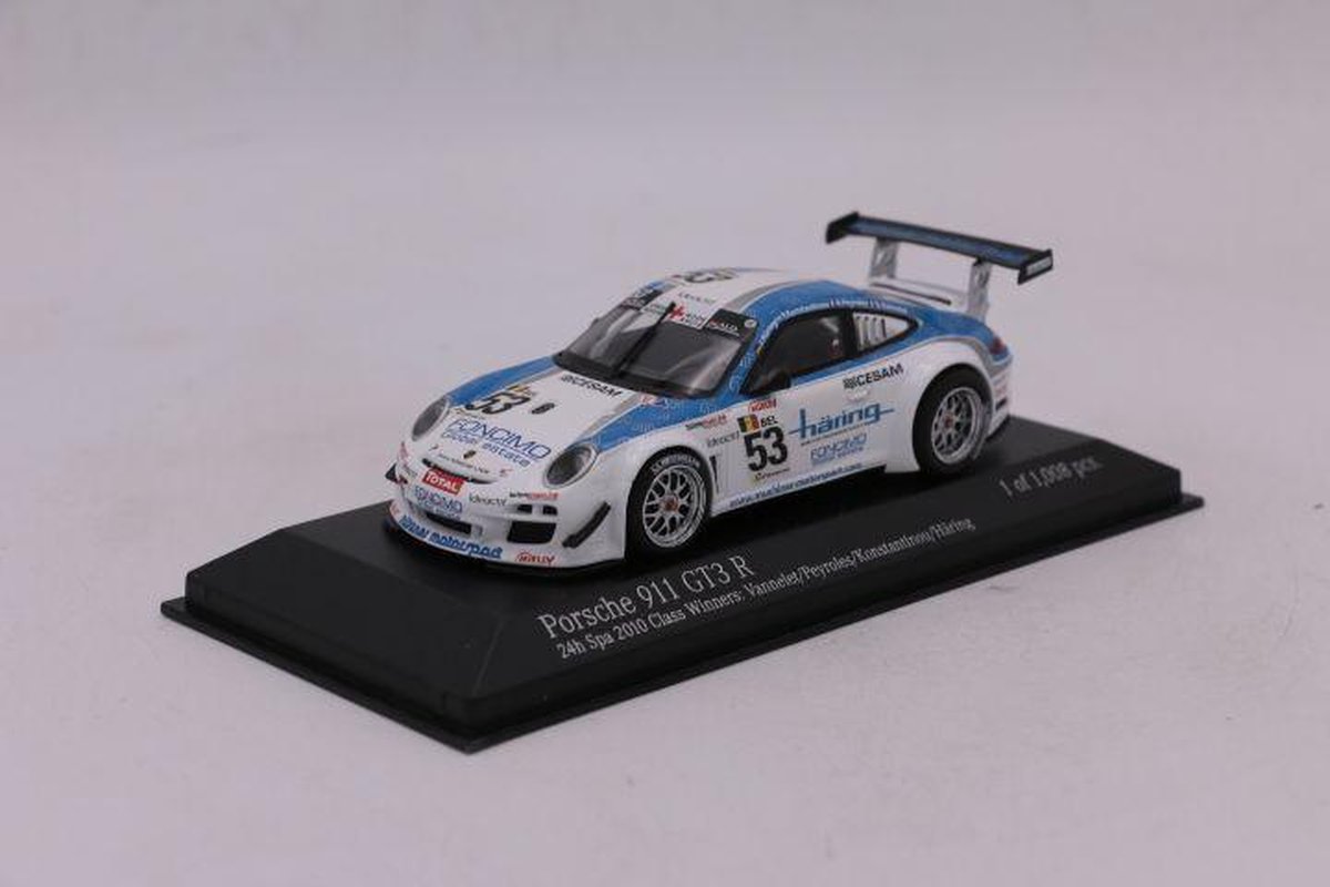 1:43 Diecast Modelcar Porsche 911 GT3 R #43 24H Spa 2010 1008pcs Minichamps