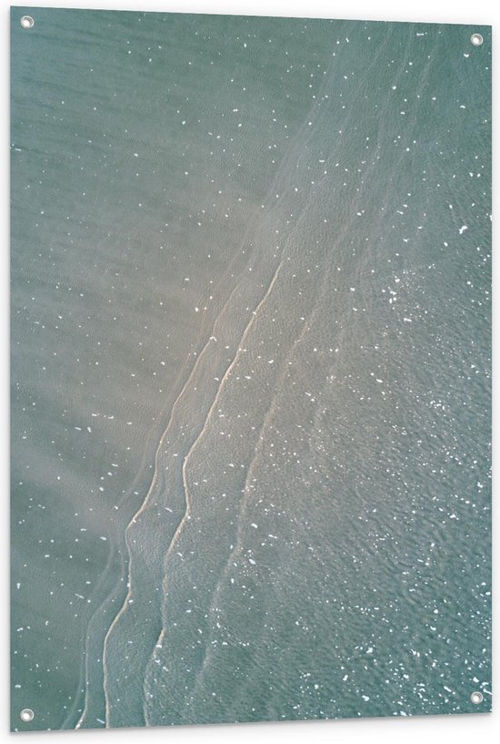 Tuinposter – Glinsterende Zee - 80x120cm Foto op Tuinposter  (wanddecoratie voor buiten en binnen)
