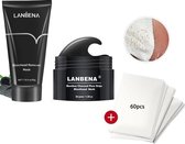 2 stuks - Lanbena strips -  Lanbena peel off mask - anti mee-eters - grove poriën - mee-eters verwijderen - Bamboe houtskool - Huidverzorging voor neus, kin en gezicht