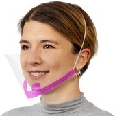 Smile Shield Gelaatsscherm - Designed To Protect - Fluo Roze - 1 stuks incl. reservescherm