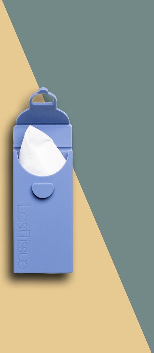 Goedkoopste LastTissue herbruikbare zakdoekjes in handig meeneem etui - Blauw
