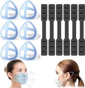 S&L DUO PACK Mondkapje ondersteuning/ Mondmasker / Masker / Innermask - Goed ademen - Geen oorpijn - wasbaar en herbruikbaar - niet medisch