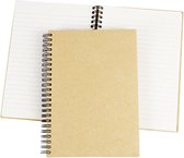 Spiraal gebonden notitieboek, A5, 60 gr, bruin, 1 stuk