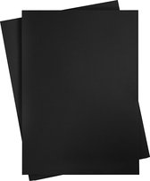 Gekleurd Karton, 460x640 mm, 210-220 gr, zwart, 25 vel/ 1 doos | Knutselpapier | Knutselkarton