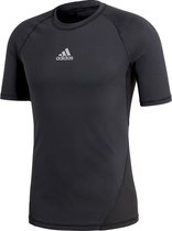 adidas Alphaskin Sport SS  Sportshirt - Maat XXL  - Mannen - zwart