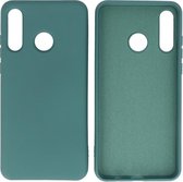 Huawei P30 Lite Hoesje Fashion Backcover Telefoonhoesje Donker Groen