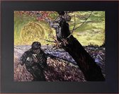 Sower By Van Gogh Handmade Gravure | Metallic Art | 3D Light Effect