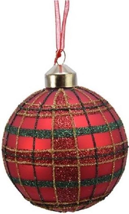 huid Verbanning schattig 6x Rode glazen kerstballen ruit/glitters 8 cm - Rode kerstballen  kerstversiering van glas | bol.com