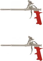 2x Universele schuimpistolen / purpistolen - metaal - afdichten en isoleren van naden en kieren - klusbenodigdheden - schuimspuiten / purschuimpistolen