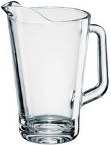 1x Glazen water karaffen van 1,5 L Conic- Sapkannen/waterkannen/schenkkannen - Pitcher/Pitchers