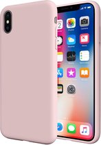 Telefoonhoesje iphone x hoesje roze - iPhone xs hoesje roze - iPhone x hoesje roze siliconen case hoes cover - hoesje iphone x - hoesje iphone xs