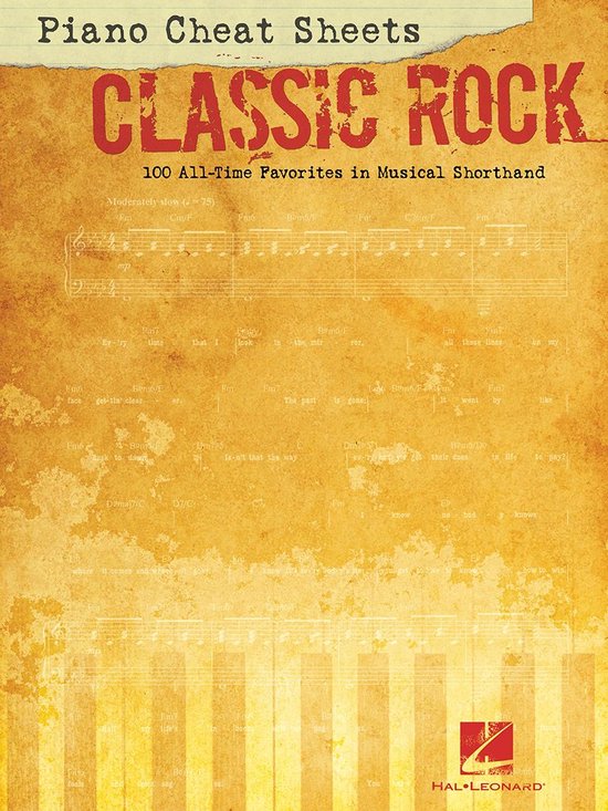 Piano Cheat Sheets: Classic Rock (Songbook) - cover