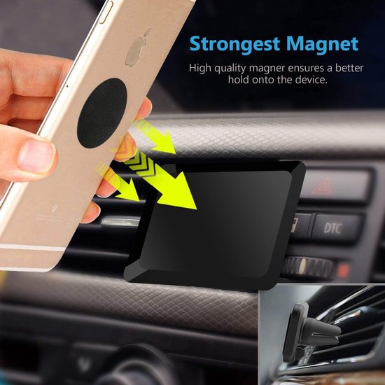 Support de téléphone de voiture magnétique Magsafe Support de téléphone de  voiture magnétique compatible [2 en 1] Support de téléphone de voiture  universel Grille d'aération pour iPhone 14 13 Samsung fo