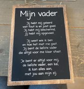 Houten Tekstbord - Mijn Vader - Hangend - Kado - Verjaardag - Vaderdag - Hout