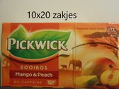 Pickwick thee - Rooibos Mango/peach (mango-perzik) - multipak 10x20 zakjes