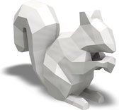 3D Papercraft-Kit Eekhoorn - Wit | doe het zelf pakket