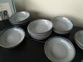 PASCALE NAESSENS - Tapasbordjes  BLAUW GEGLAZUURD PURE 9.8 CM X 2.3 CM (8 STUKS)