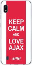 Samsung Galaxy A10 Hoesje Transparant TPU Case - AFC Ajax Keep Calm #ffffff