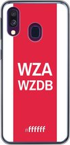 Samsung Galaxy A50 Hoesje Transparant TPU Case - AFC Ajax - WZAWZDB #ffffff