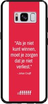 Samsung Galaxy S8 Hoesje TPU Case - AFC Ajax Quote Johan Cruijff #ffffff