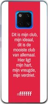 Huawei Mate 20 Pro Hoesje Transparant TPU Case - AFC Ajax Dit Is Mijn Club #ffffff