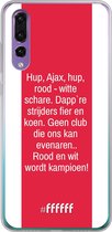 Huawei P30 Hoesje Transparant TPU Case - AFC Ajax Clublied #ffffff