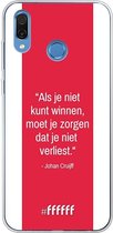 Honor Play Hoesje Transparant TPU Case - AFC Ajax Quote Johan Cruijff #ffffff