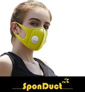 SponDuct® 3D Filter Mask - Geel - Mondmasker - OV - Mondkapje - Wasbaar - Mond Maskers