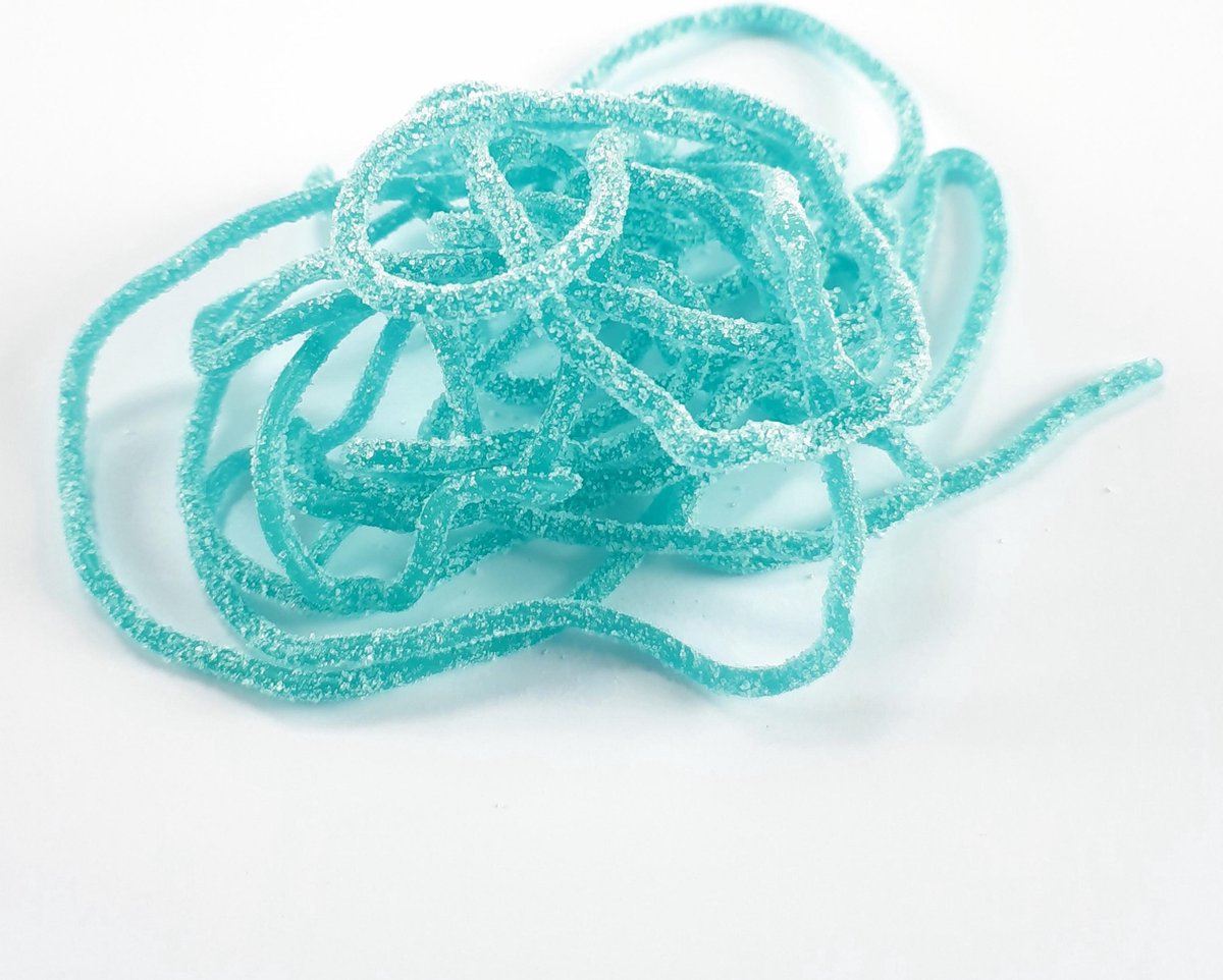 Lollywood Zure Framboosnestels Snoep - 1kg - Blauw - Zuur