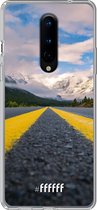 OnePlus 8 Hoesje Transparant TPU Case - Road Ahead #ffffff