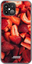 6F hoesje - geschikt voor iPhone 12 - Transparant TPU Case - Strawberry Fields #ffffff
