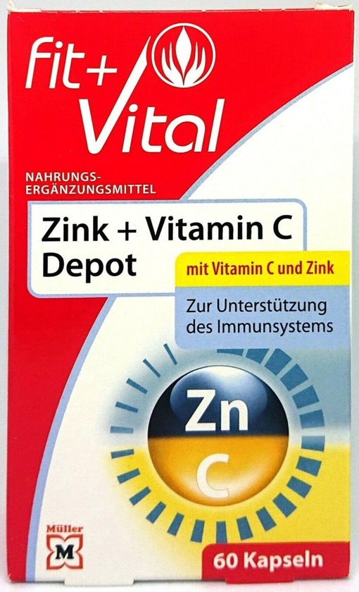 Zink + Vitamine C 60 capsules Vitamine C Zink