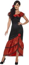 Smiffy's - Spaans & Mexicaans Kostuum - Flamenco Senorita Anna-Maria - Vrouw - Rood, Zwart - Large - Carnavalskleding - Verkleedkleding
