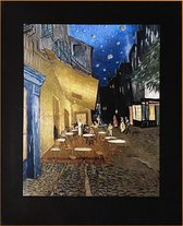 Cafe On The Terrace By Van Gogh Metallic Print Art | Gravure | 3D Light Effect