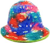 Vilten hoed - My fantasy hat - handgevilt - 100% wol - één maat - past iedereen!