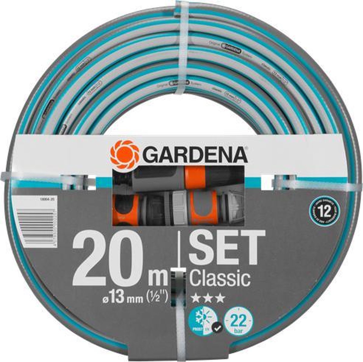 GARDENA Classic Met Aansluitarmaturen Tuinslang - 20 Meter - 13 mm