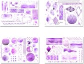 Washi stickers | bullet journal & planner stickers | 8 vellen | Violet