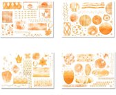 Washi stickers | bullet journal & planner stickers | 8 vellen | Oranje