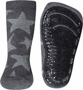 Antislip sokken grijs met lichtgrijze sterren-31/34